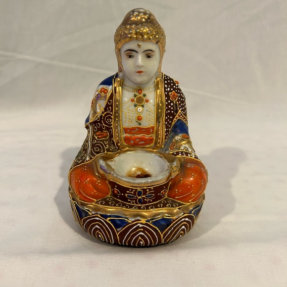 Vintage Accents Vintage Nippon Porcelain Buddha Figurine Moriage
